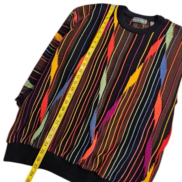Tundra Canada 3D Knit Long Sleeve Sweater, Coogi Style, Pullover, Light, Size M - Picture 7 of 9